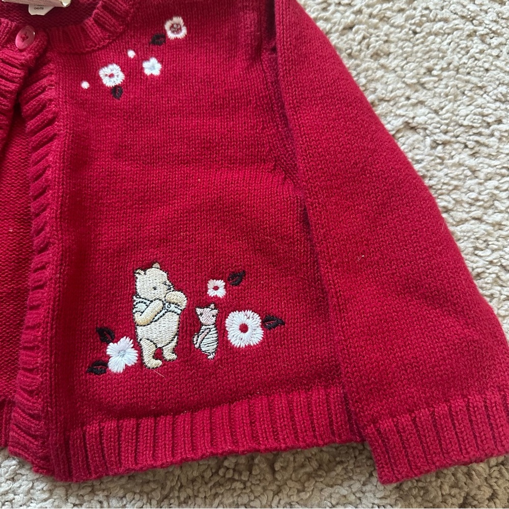 Disney Red Knit Sweater with Embroidery